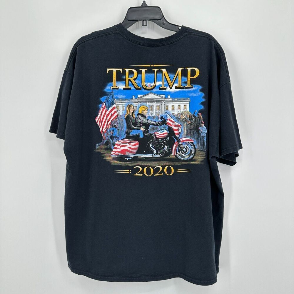 2020 Donald Trump‎ Tshirt Mens 2XL Black Yellow USA Rally President Patriot USA